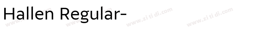 Hallen Regular字体转换